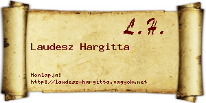 Laudesz Hargitta névjegykártya